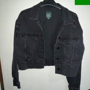 Wild Fable Cropped Black Jean Jacket